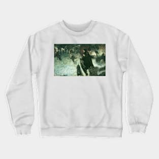 The Wild Hunt, 1899, Painting by Franz von Stuck Crewneck Sweatshirt